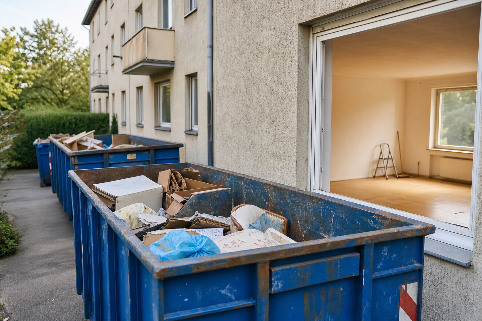 Titelbild: Wie lange dauert eine Messie Entrümpelung und was passiert mit dem Müll?