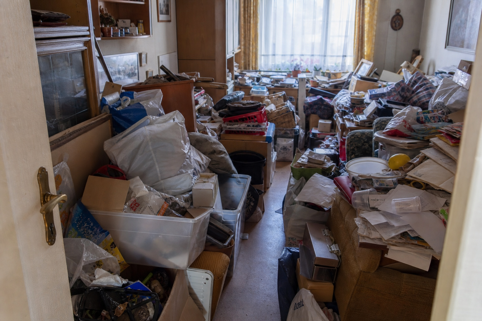 Titelbild: Messie Wohnung entrümpeln Kosten: Aufwand, Entsorgungskosten, Gesundheitsrisiken – und warum Sie es uns überlassen sollten